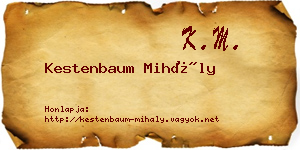 Kestenbaum Mihály névjegykártya