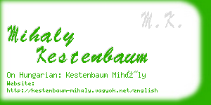 mihaly kestenbaum business card